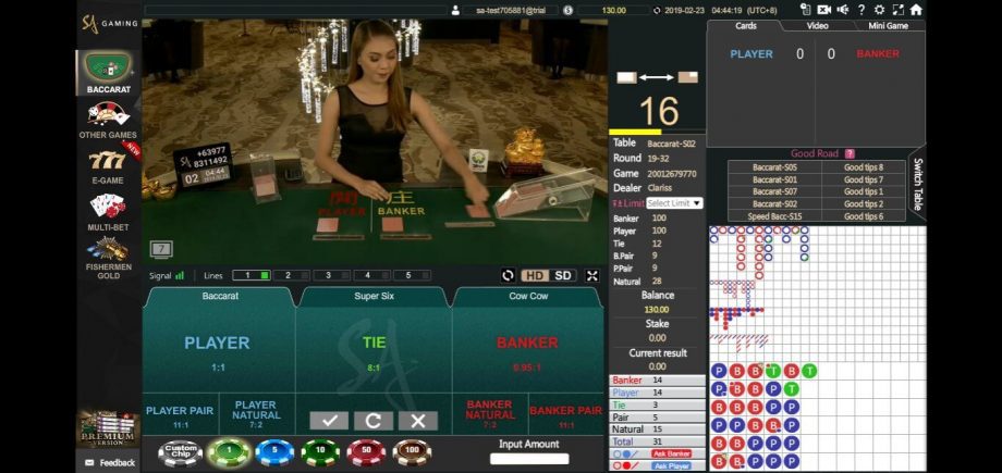 Spel review gratis live baccarat SA Gaming